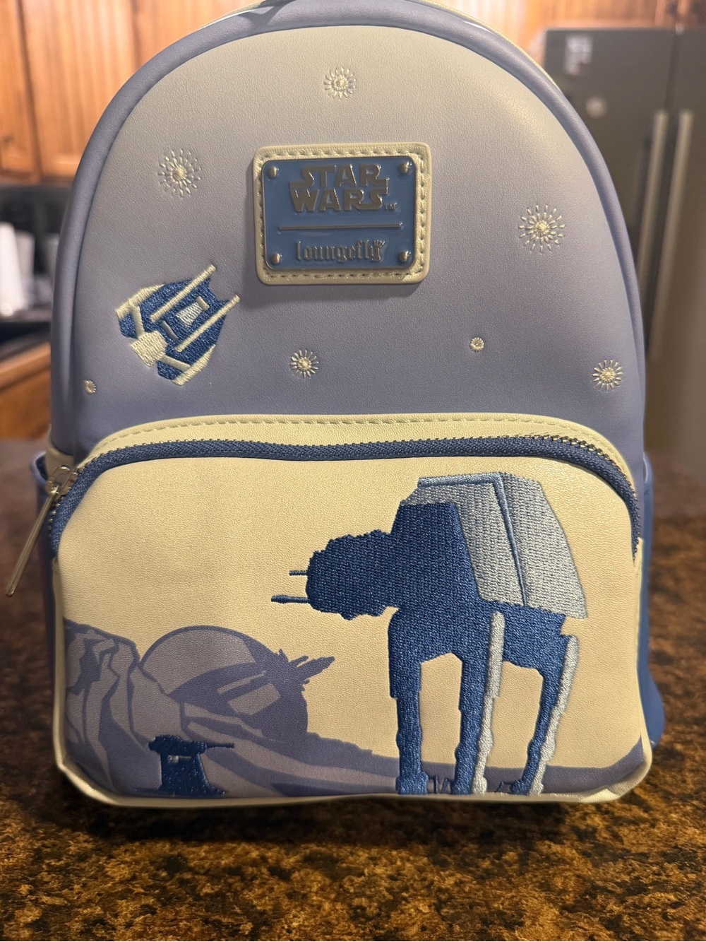 Loungefly Star Wars Blue and Cream AT-AT Mini Backpack